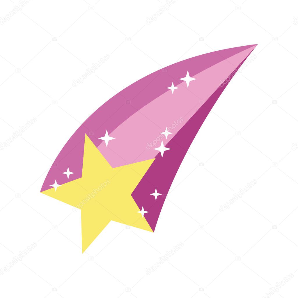 shooting star hand draw style icon