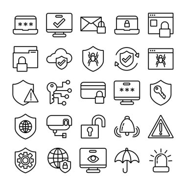 veri güvenlik simgelerinin demeti