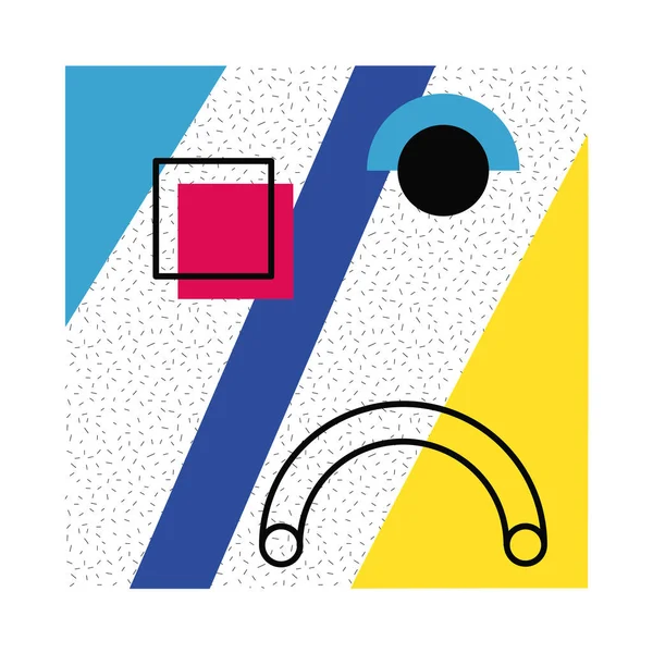 色と数字の幾何学的な抽象的なポスター — ストックベクタ