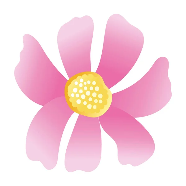Belle icône de style dégradé jardin de fleurs — Image vectorielle