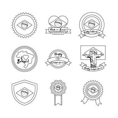 Brezilya bağımsızlık günü simgeleri demeti