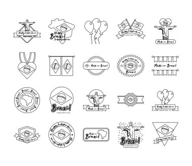 Brezilya bağımsızlık günü simgeleri demeti