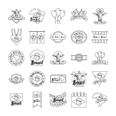 Brezilya bağımsızlık günü simgeleri demeti