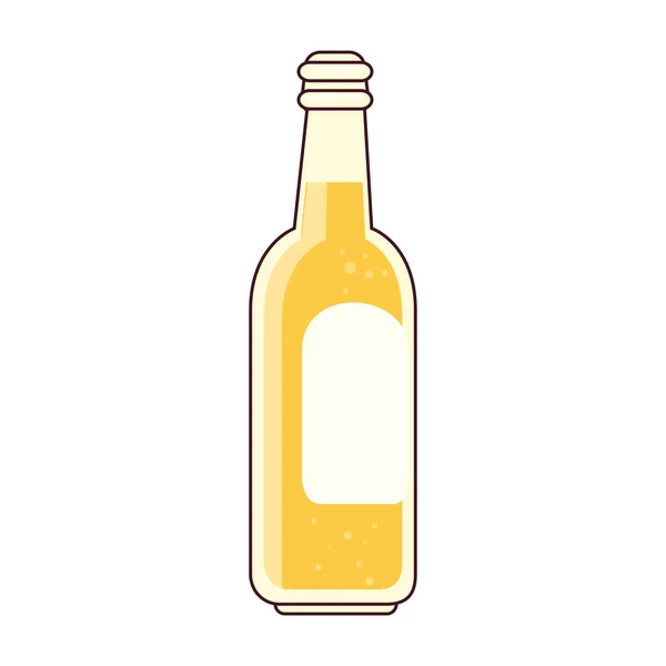 Botella de cerveza sobre fondo blanco — Vector de stock