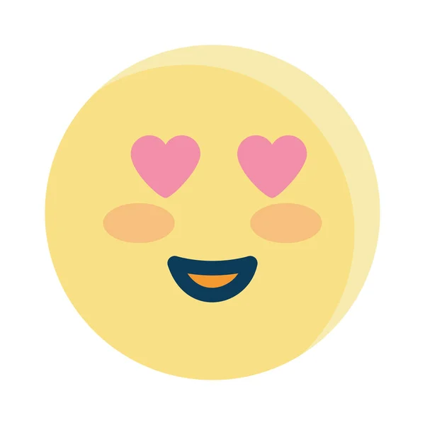 Isoliert in der Liebe Emoji-Vektordesign — Stockvektor