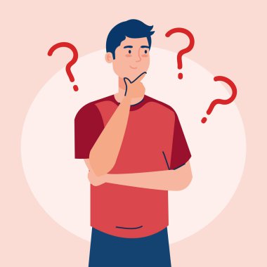 Düşünceli adam, genç adam düşünme ya da problem çözme