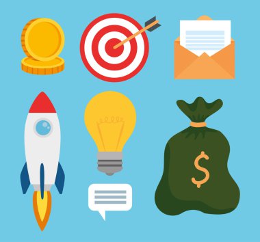 iş kurma kavramının simgelerini ayarla