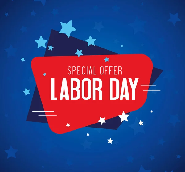 Labor day sale promotion advertising banner — Stock Vector