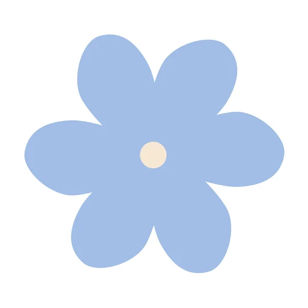 Isolated blue flower vector design — Stock Vector
