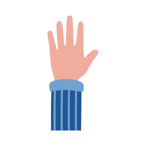 Hand human up flat style icon — стоковый вектор