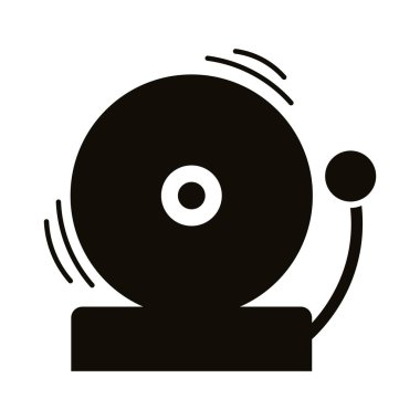 ring okulu alarm siluet biçimi simgesi