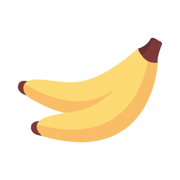 Verse bananen fruit platte stijl pictogram — Stockvector