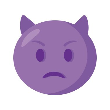 şeytan emojisi klasik düz biçim simgesi