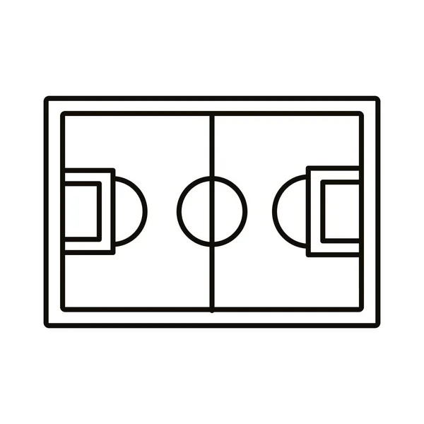 サッカーキャンプラインスタイルのアイコン — ストックベクタ