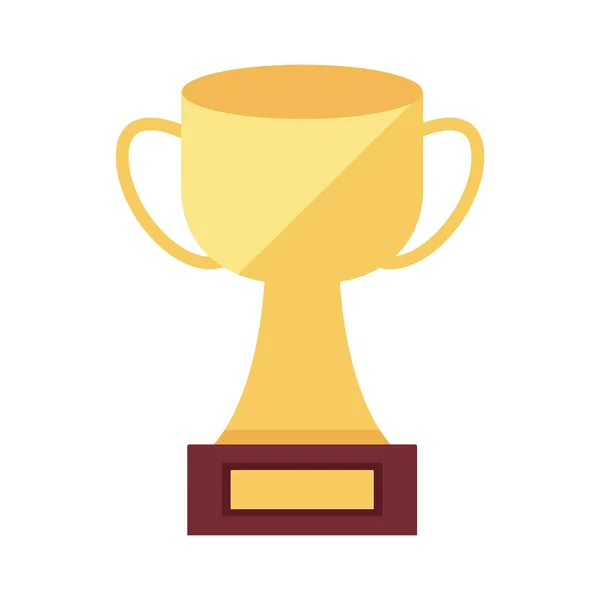 Trophy cup award flat style icon — Stock Vector
