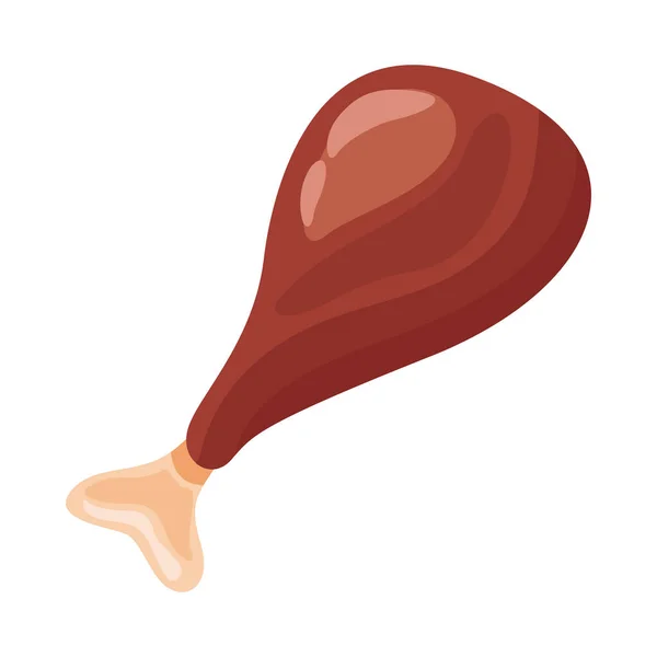 Jambe de poulet icône de style détaillé — Image vectorielle