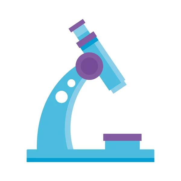 Icona di stile piatto della fornitura di istruzione del microscopio — Vettoriale Stock