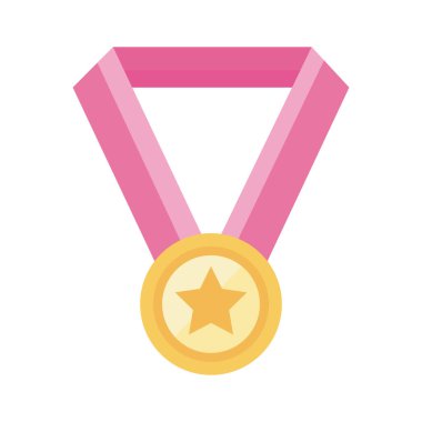 Madalya ödülü düz stil simgesi