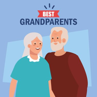 Sevimli yaşlı çiftle büyükanne ve büyükbabalar gününüz kutlu olsun.