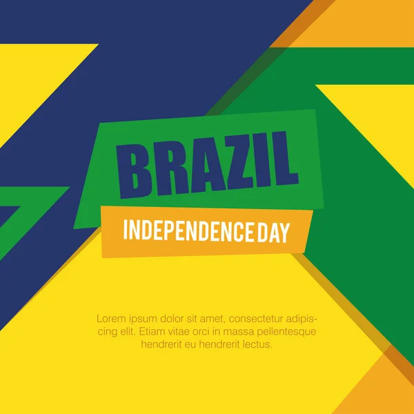 Banner der brasilianischen Unabhängigkeitsfeier — Stockvektor