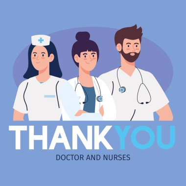 Teşekkürler, doktor ve hemşireler. Coronavirüs virüsüyle savaşıyorlar.