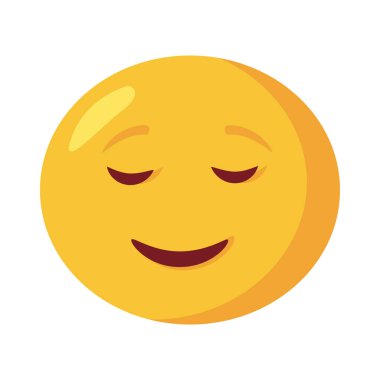 Mutlu emoji yüzü klasik düz biçim simgesi