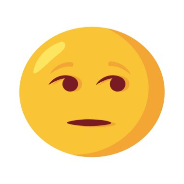 Şüpheli emoji yüzü klasik düz biçim simgesi