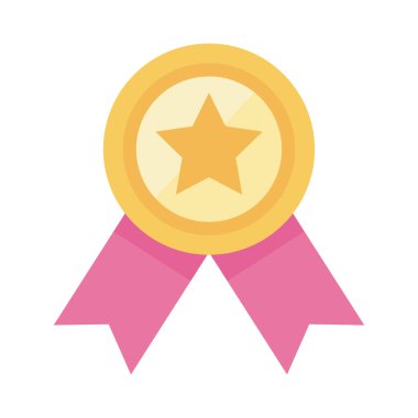 Madalya ödülü düz stil simgesi