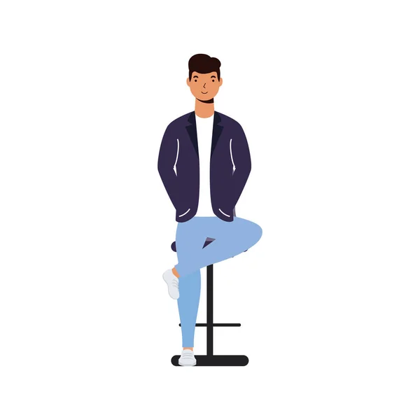 Аватар мультфільм на стільці Векторний дизайн — стоковий вектор