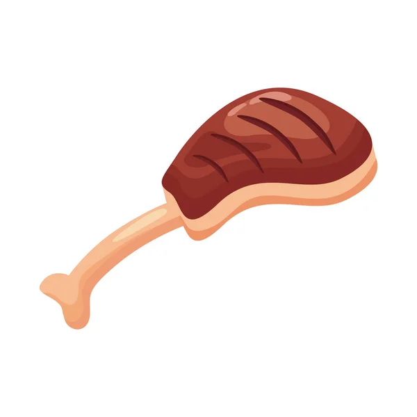 Reb meat cut detailed style icon — стоковый вектор