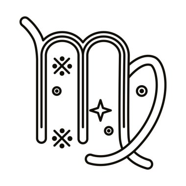 Başak burcu işaret çizgisi biçim simgesi