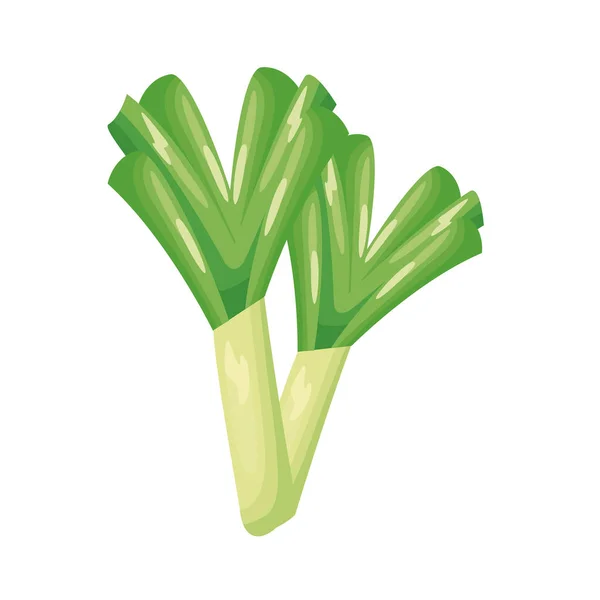 Κρεμμύδι κλάδο υγιή λαχανικά λεπτομερή εικονίδιο στυλ — Διανυσματικό Αρχείο