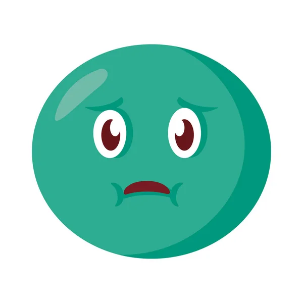 Ícone de estilo plano de doença de rosto emoji — Vetor de Stock