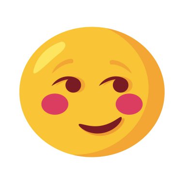 Mutlu emoji yüzü klasik düz biçim simgesi