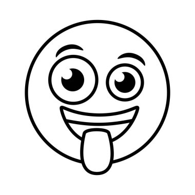 çılgın emoji suratı Dil disari biçim simgesi