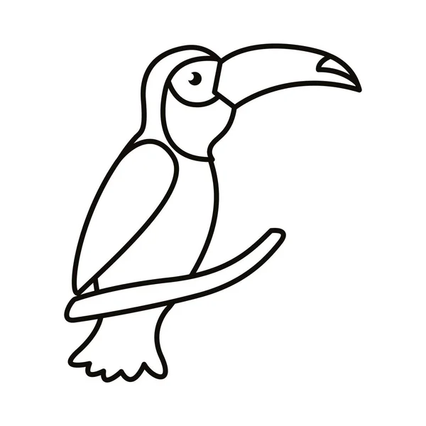 ( 영어 ) toucan bird line style icon — 스톡 벡터