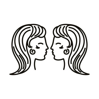 gemini zodiac işaret çizgisi biçim simgesi