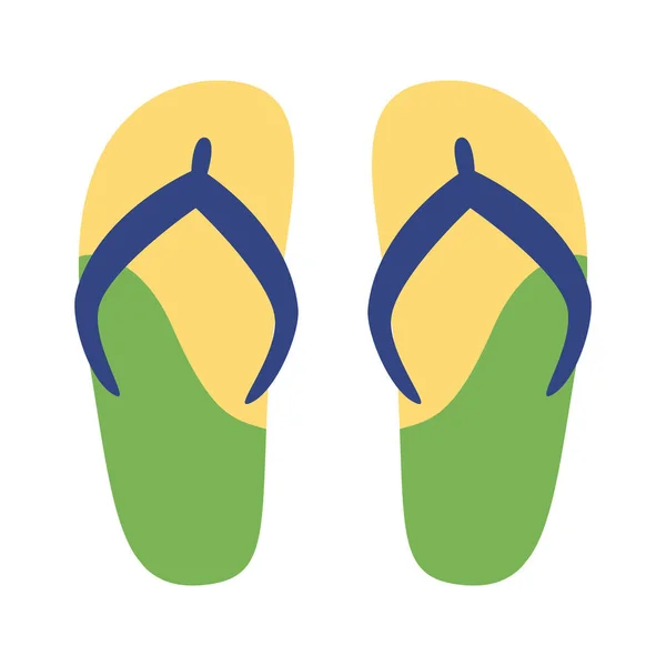 Flip Flops flache Stil-Ikone — Stockvektor