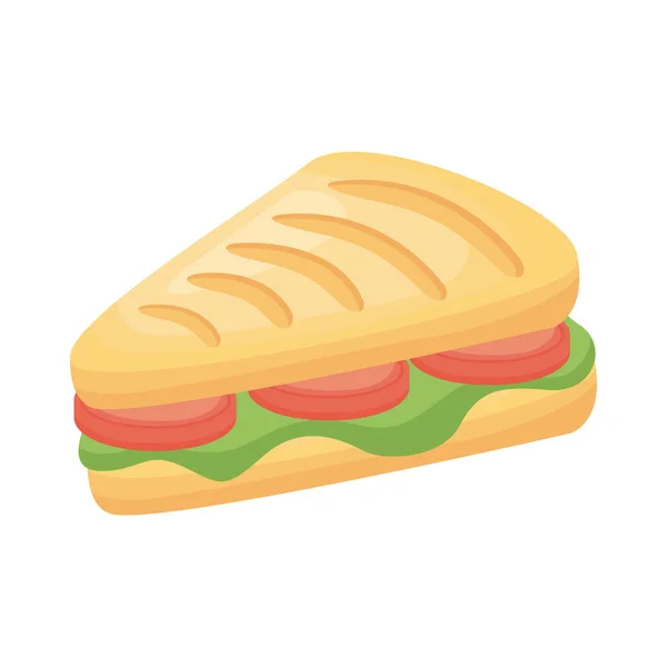 Νόστιμο σάντουιτς λεπτομερές εικονίδιο στυλ — Διανυσματικό Αρχείο