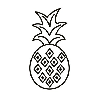 taze ananas çizgisi tarzı simge