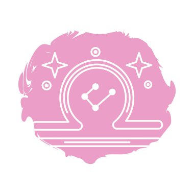 Terazi burcu simgesi blok biçimi simgesi