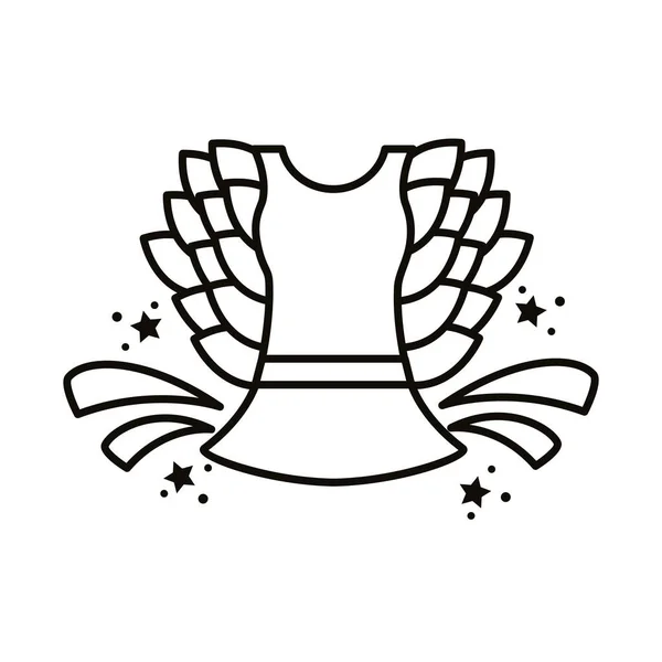 Carnaval sombrero línea estilo icono — Vector de stock