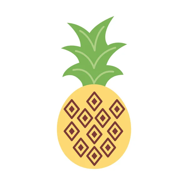 Fresh pineapple flat style icon — Stock Vector