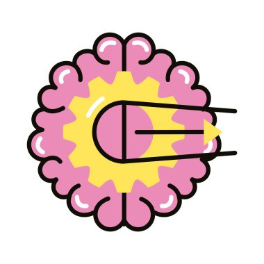 vites çizgisi olan ve biçim simgesini dolduran insan beyni