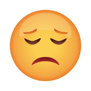 üzgün emoji yüzü klasik düz biçim simgesi