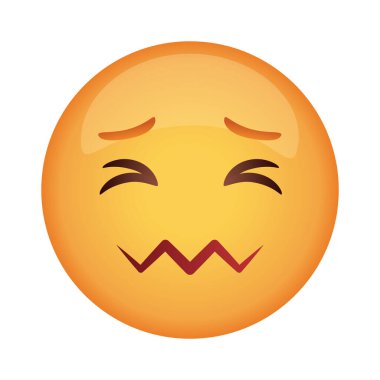 kızgın emoji yüzü düz biçim simgesi