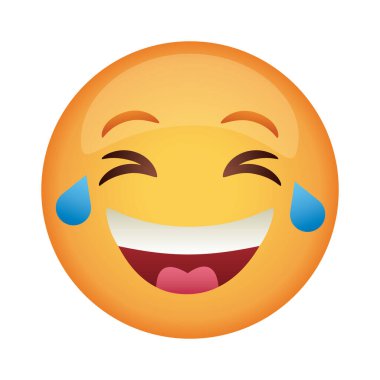 Gülen emoji suratı klasik düz biçim simgesi