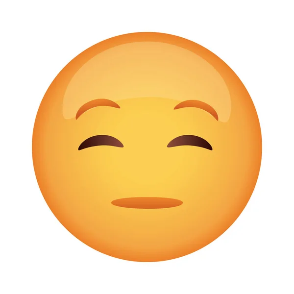Şüpheli emoji yüzü klasik düz biçim simgesi — Stok Vektör