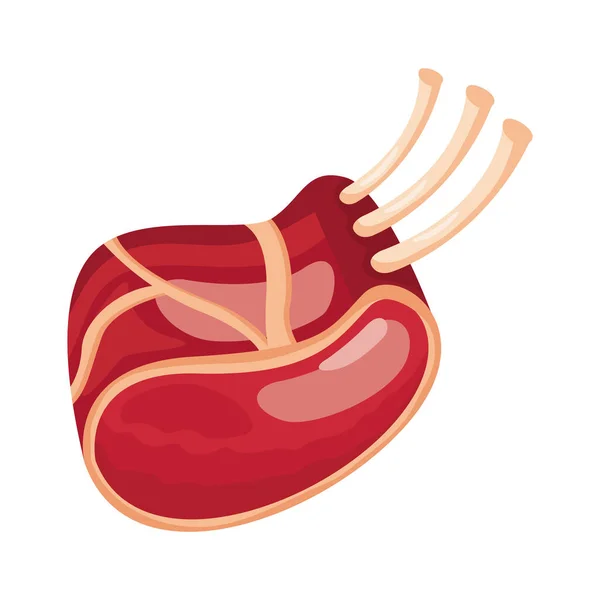 Borda hús vágott részletes stílus ikon — Stock Vector