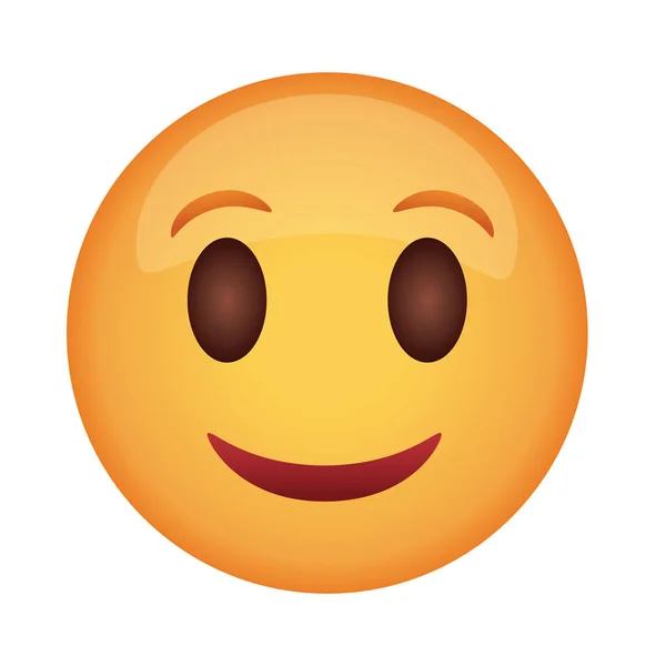 Glücklich emoji Gesicht klassischen flachen Stil-Symbol — Stockvektor